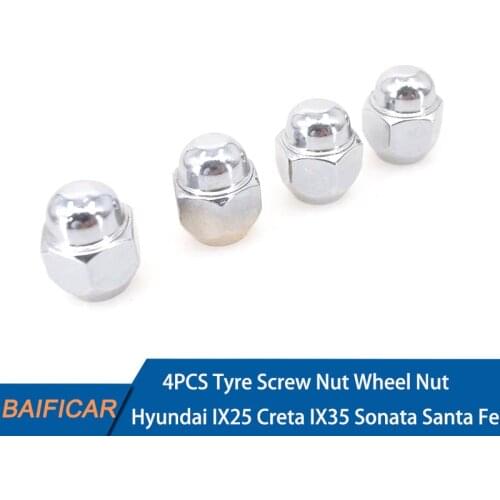 Brand New Genuine 4 Pcs Tyre Screw Nut Wheel Nut For Hyundai IX25 Creta IX35 Sonata Santa Fe I40 Tucson Kia Ceed Sportage