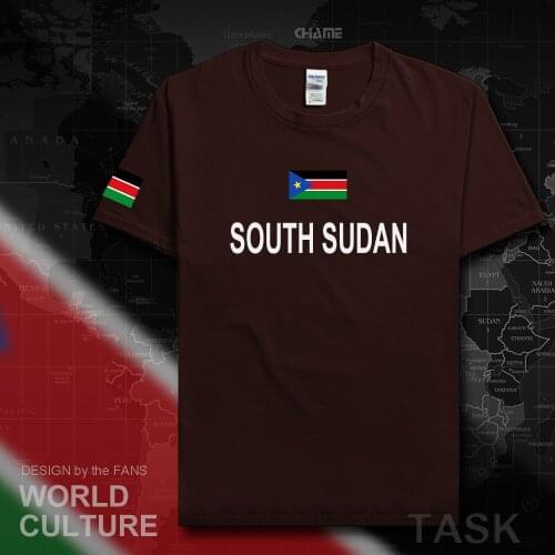 South Sudan men t shirt fashion 2017 jersey nation team cotton t-shirt gyms clothing tees country sporting tshirt Sudanese SSD