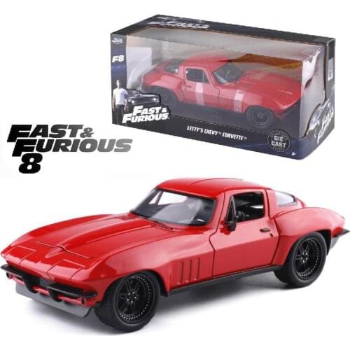 1:24 Scale Fast And Furious Red Super Car Diecast Model Toy Vehicles Simulation Metal Collectible Decoration Model Toys Gift