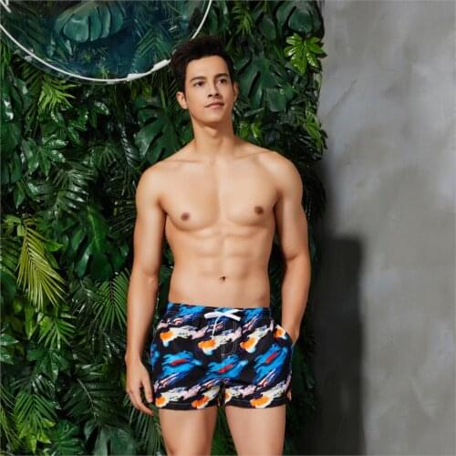 Mens Swimwear Shorts Beach Surfing Pants Quick Dry Printed Board Shorts Summer Tropical Volley Bathing Suits