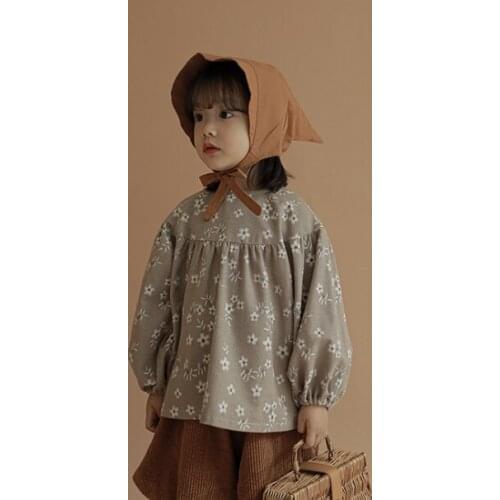 2021 new girls boys printed shirt cotton full sleeve autumn kids top