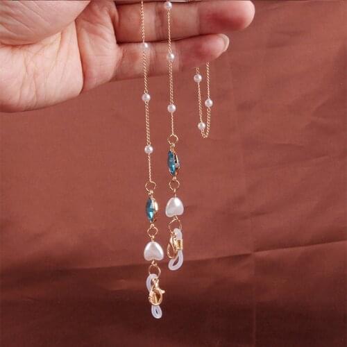 ZV New Fashion Jewelry Glasses Chain Strap Women Gift Face Cover Gem Necklace Sunglasses Lanyard For Mask Holder Dropshipping