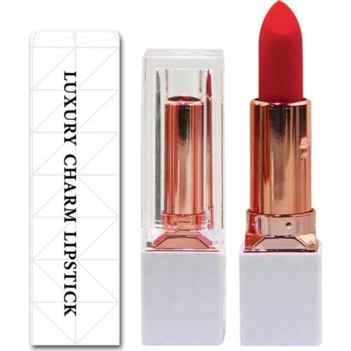 Wholesale 9 Colors Matte Lipstick Wateproof Long Lasting Pigment Easy To Wear Lip Stick Custom Private Label Lip Makeup Cosmetic