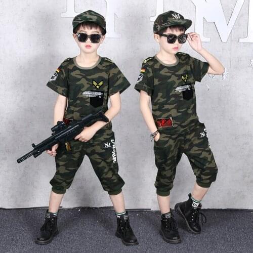 4-14 Years Summer Boy Clothing Set 2021 New Fashion Casual Active T-shirt+ Pant Kid Children Boy Teenager Clothing