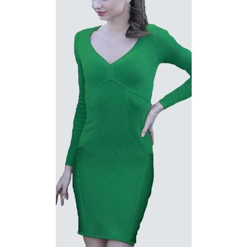 Retro Sexy V-Neck Elegant bodycon dress Brief Charming Bar Party Hot pencil Dress H446