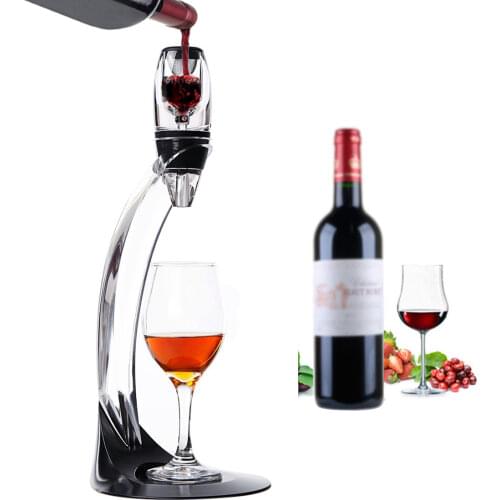 Professional Red Wine Decanter Pourer With Filter Stand Holder Vodka Quick Air Aerator For Home Dining Bar Essential Set