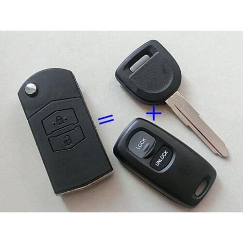 2 Buttons Modified Replacement Flip Folding Remote Key Shell Case Special For Mazda M3 M6 Split Remote key