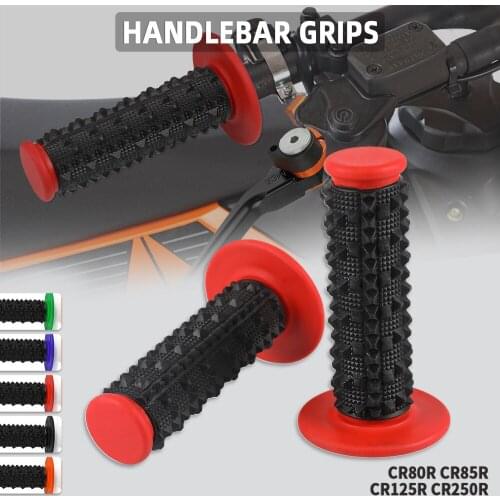 22mm 24mm Dirt Pit Bike Rubber Handlebar grips bar End Fit For HONDA CR80R CR85R CR125R CR250R Motor Universal Brake Handle bar