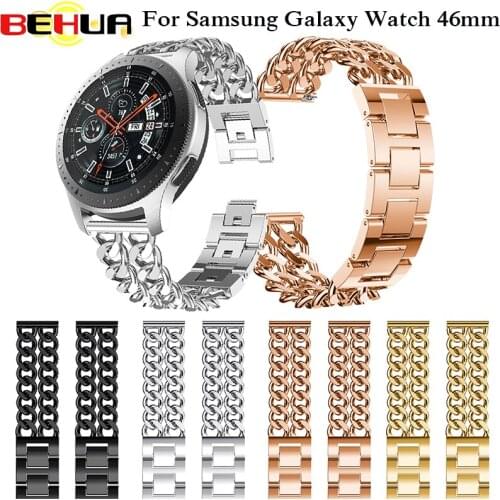 Luxury watch Accessories For Samsung Galaxy Watch 46mm Wristband Replacement Metal Strap for Samsung S3 Classic frontier Band