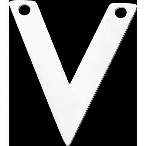 5pcs/lot 100% Stainless Steel Double Hole V-shaped DIY Earring Pendant Charm Wholesale Jewelry Necklace Making Charms Never Fade