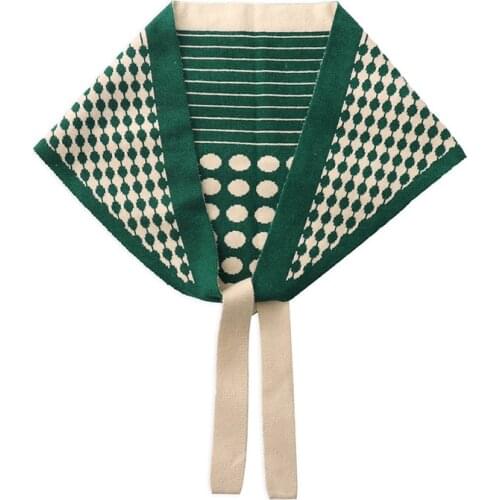 Korean Style Girls Shawl Artistic Cartoon Character Womens Autumn Summer Air-Conditioning Keep Warm Shoulder-Tie Scarf