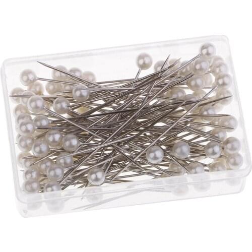 1 Boxed Pearl Head Dressmaker Pins For Wedding Bouquet Florist Decoration