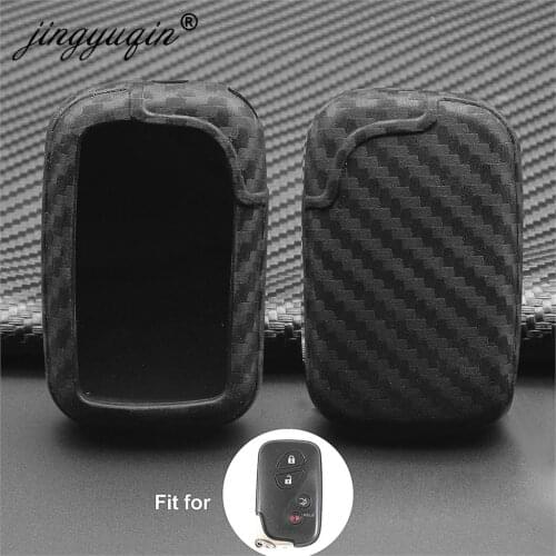 Jingyuqin 2/3/4 Buttons Smart Remote Key Fob Carnon Silicone Case For Lexus GS430 ES350 GS350 LX570 IS350 RX350 IS250