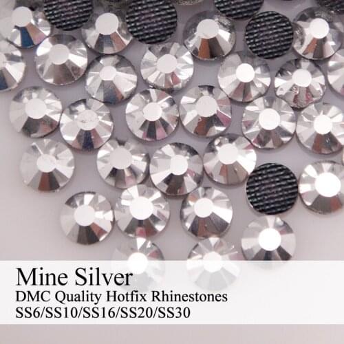 Polaris SS6-SS30 Machine Cut Mine Silver Strass DMC Hotfix Rhinestones For Garment Accessories