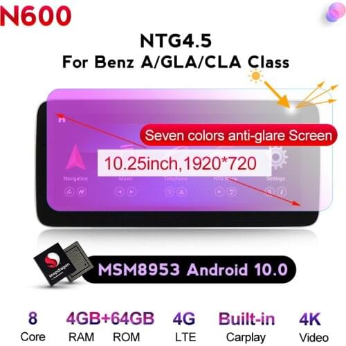 Top! 1920*720 carplay Android 10 car gps multimedia player for Benz A180 A200 A260 / CLA180 CLA200 CLA220 / GLA200 GLA220