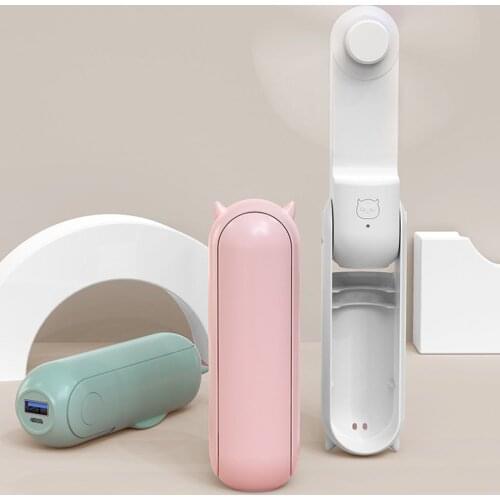 Fan Student Desktop Outdoor Summer Cooling Energy Saving Handheld Small Portable Mini USB Chargeable Folding Fan with Power Bank