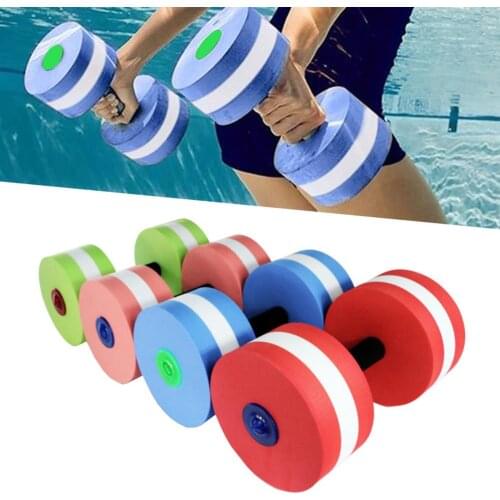 Aquatic Exercise EVA Foam Water Floating Dumbbells Aquatic Barbell Pool Aquatic Fitness Hand Bars For Swimming Fitness Exercise