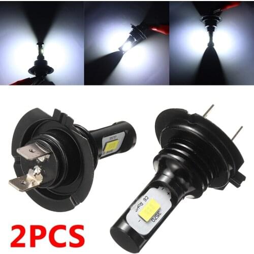 2pcs 12V-24V 110W H7 3570 LED High/Low Headlight Car Auto Bulbs Beam White 6000K Canbus Fog Turn Signal Width Lamp 8000Lm