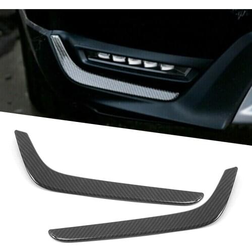 2X Carbon Fiber ABS Front Fog Light Lamp Eyebrow Trim Car Sticker For Honda CRV CR-V 2017 2018 2019 2020