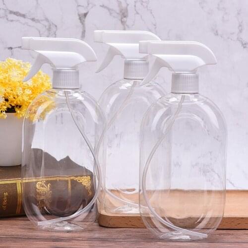 500ml Transparent Empty Spray Bottle Plastic Hand Pressure Spray Kettle Sprayer For Shower Gel Shampoo Water