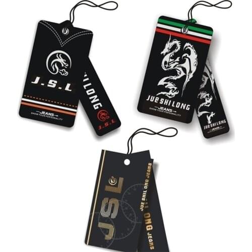 500pcs/lot customized paper hang tag clothing swing tag labels garment bag shoes printed tags brand care labels logo