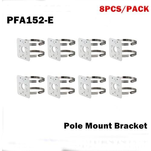 8PCS/PACK PFA152-E Pole Mount Bracket for IP Camera HDCVI Camera PTZ CCTV Camera Security Camera Mini Dome Camera