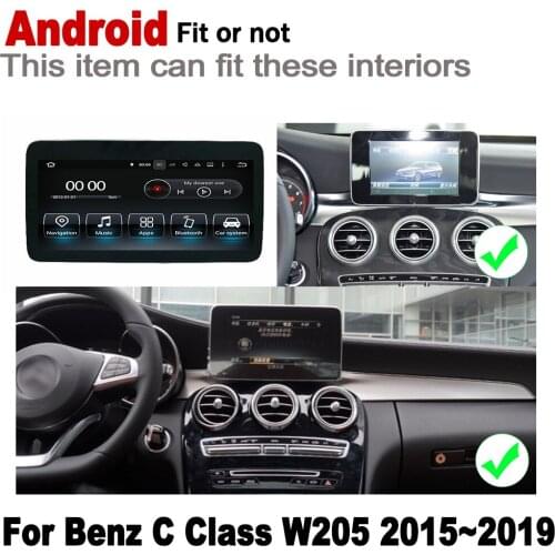 Android 7.0 up Car radio GPS multimedia player For Mercedes Benz C Class W205 2015~2019 NTG Navigation 2G+16G HD Screen WiFi BT