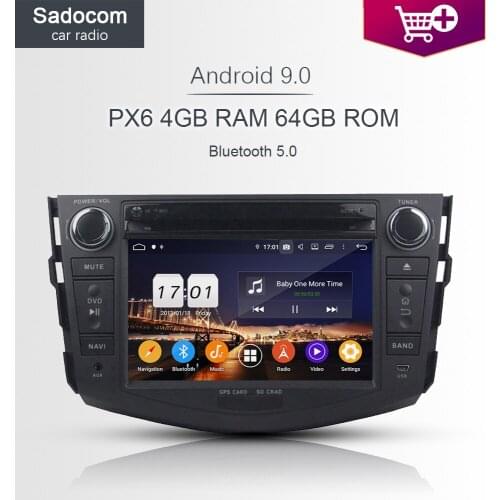 PX6 DSP TDA7851 Android 10.0 4GB RAM Octa Core Car DVD Player car radio 4G RDS RADIO GPS Glonass Map For Toyota RAV4 2006 - 2012