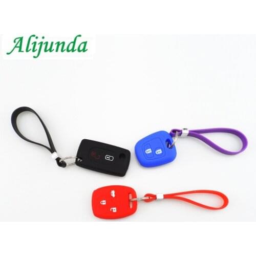 Automotive Alloy Silicone Keychain Automotive Styling Accessories FOR Ford Focus Fusion Escort Kuga Ecosport Fiesta Falcon