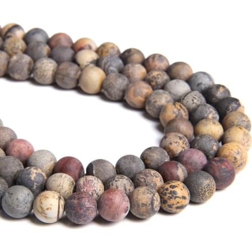 Genuine Matte Natural Chinese mix agates stone beads 6 8 10 12 mm natural round loose spacer Stone beads For DIY jewelry Making