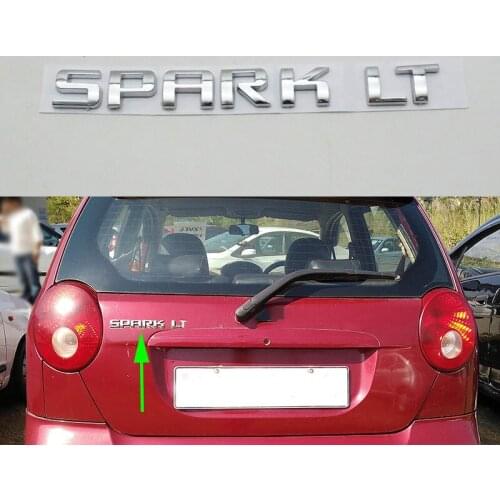 For Chevrolet SPARK LT Emblem Rear Tailgate Trunk Badge Logo Letters Sticker Nameplate