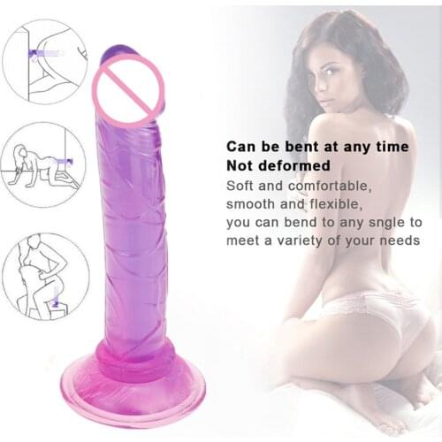 Soft Huge Dildo Realistic Penis Strong Suction Cup Vaginal Stimulation Sex Toy For Adult G-spot Erotic Lesbian Adult Sex Product
