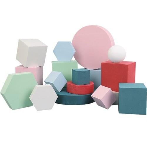 Photography Geometry Photo Background Props Cube Cosmetics Bags Shooting Decoration Jewelry Showcase Pendant Backdrops