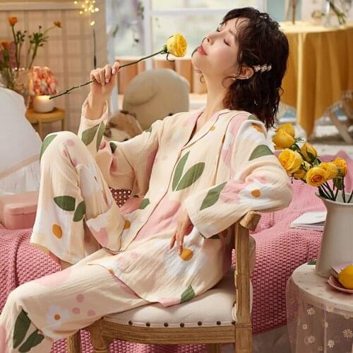 Cotton Printed Maternity Nursing Sleepwear Breastfeeding Nightwear for Pregnant Women Pregnancy Breast Feeding Pajamas Suits