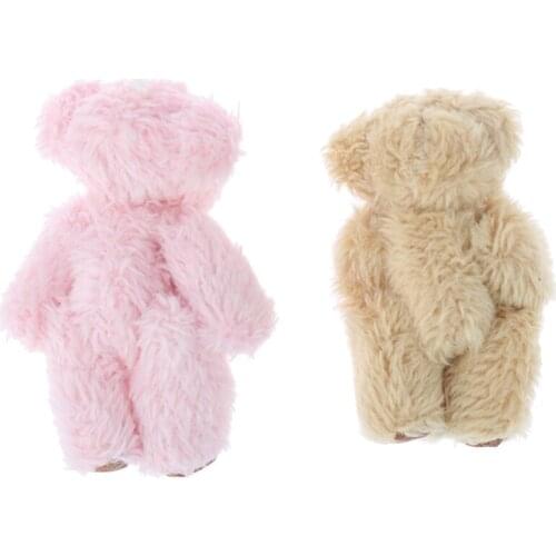 1PC Cute Cartoon Bear 4.5cm Mini Joint Bear Plush Stuffed Wedding Box Toy Doll Garment & Hair Accessories Decor Doll