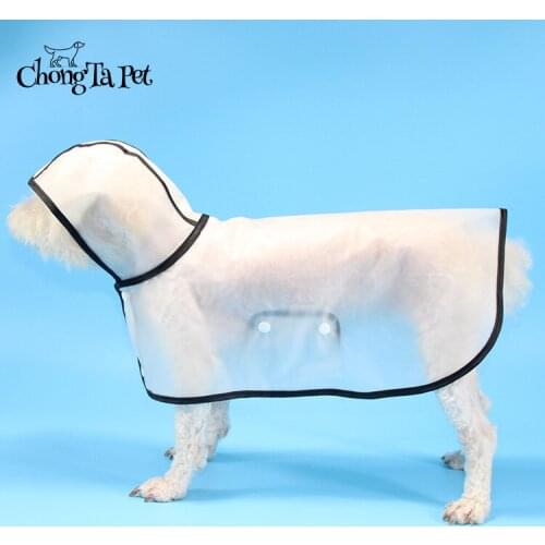 Lightweight Dog Poncho Small and Medium-sized Dogs Hooded Pet Transparent Raincoat Amazon Supply Pet Clothes Waterproof