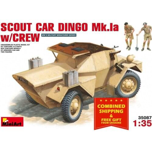 Miniart 35087 - 1/35 Scout Car Dingo MK.IA W/Crew Plastic Model