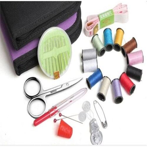 12 Needle Threads Sewing Kits Tape Scissor Multifunction Portable Useful Travel Home Tools IC878479