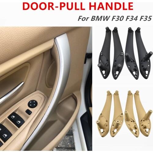 One Set Black/Beige Front Rear Left Right Door Trim Pull Grab Panel Handle Interior Door Handles for BMW F30 F80 F31 F32 F34 F35