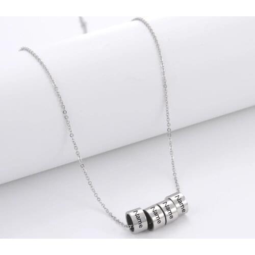 Sipuris Customized Box Chain Name Necklace Personalized Stainless Steel Name Letter Necklace For Men Women Fashion Jewelry Gifts