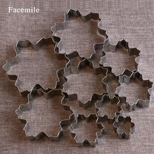Fondant Icing Molds Stainless Steel Snowflake Baking Cake Decorating Tools Cookie Cutter 9pcs/set 51089 Gift