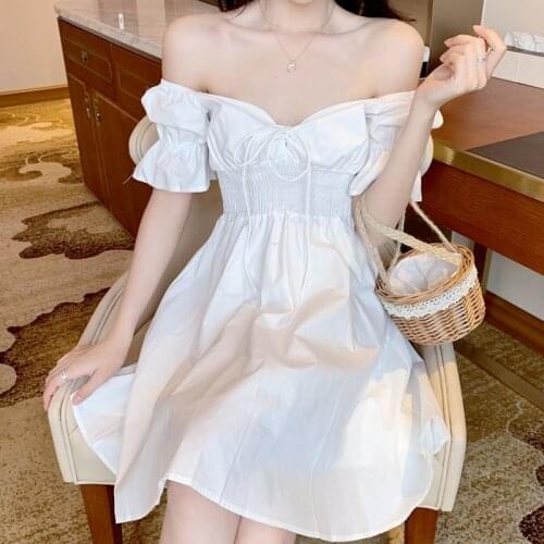 QWEEK Off-the-shoulder Summer Dresses