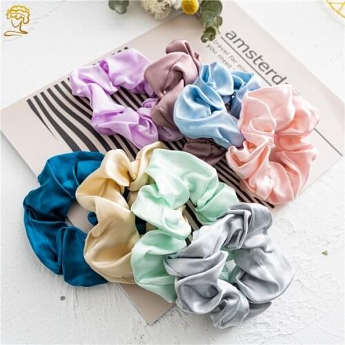 Silk Large Intestine Ring Hair Band 2021 New Simple Womens Beam Hair Circle Bun Ponytail Hair String