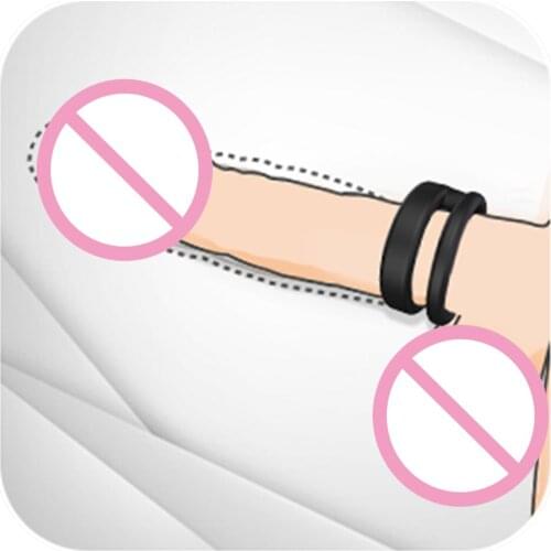 Silicone Dual Penis Ring Premium Stretchy Longer Harder Stronger Erection Cock Ring Erection Enhancing Sex Toy for Man or Couple