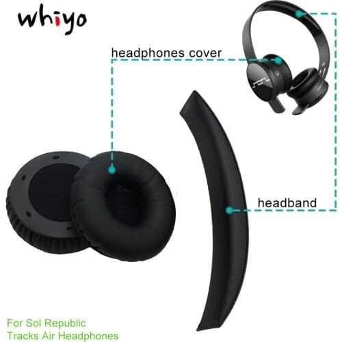Replacement Pillow Ear Pads Headband Earpads Foam Cushions Cover Cups Repair Parts for SOL Republic Tracks Air Headphones