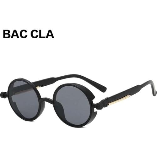 Plastic Round Steampunk Sunglasses Men Women Fashion Glasses Brand Designer Retro Frame Vintage Sunglasses UV400