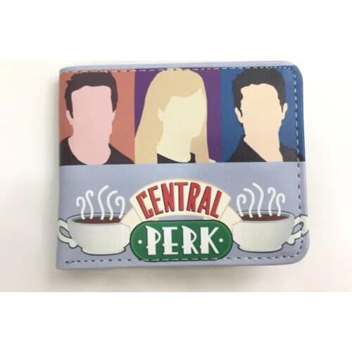 American TV Show Friends Wallet Standard Short Purse Central Perk Coffee Time Wallets With Coin Pocket