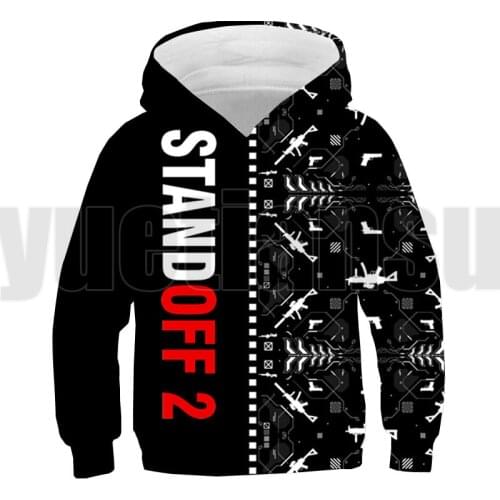 3D Anime Shooting Game Standoff 2 Hoodie Teenager Streetwear Children Oversized Pullover Sweatshirt Kids Stand Off Harajuku 2021