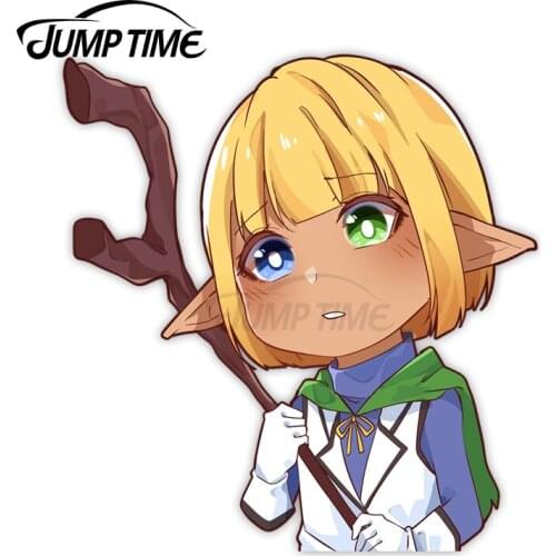 Jump Time 13 x 8.4cm Vinyl Car Stickers Mare Bello Fiore Cartoon Avatar Car Decals Wiper Bumper Waterproof Car Accessories