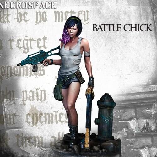 1/24 Scale Unpainted Resin Battle Chick collection figure